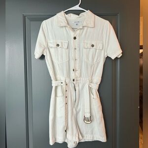 Cloud ten white jean romper size small never worn